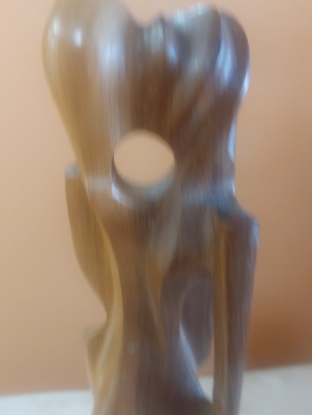 Handcrafted Brown Wooden Abstract Couple Sculpture - Home Art - Picture 5 of 12